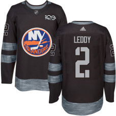 #2 Nick Leddy Black 1917-2017 100th Anniversary Stitched Jersey