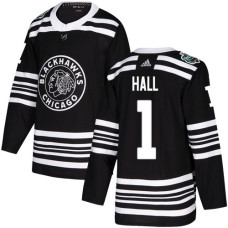 #1 Glenn Hall Black Authentic 2019 Winter Classic Stitched Jersey