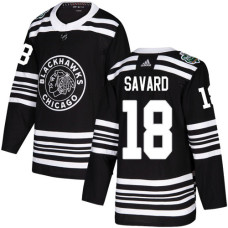 #18 Denis Savard Black Authentic 2019 Winter Classic Stitched Jersey