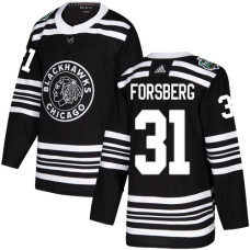 #31 Anton Forsberg Black Authentic 2019 Winter Classic Stitched Jersey