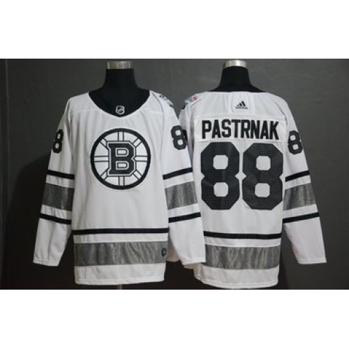 Adidas Boston Bruins No88 David Pastrnak White Authentic 2019 All-Star Stitched NHL Jersey