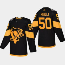 #50 Juuso Riikola Penguins Coors Light 2019 Stadium Series Black Authentic Jersey