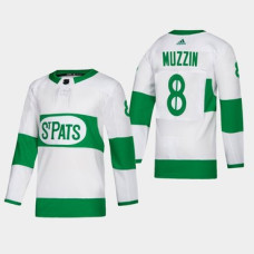 #8 Jake Muzzin Toronto St. Pats Road Authentic Player White Jersey