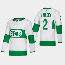 #2 Ron Hainsey Toronto St. Pats Road Authentic Player White Jersey