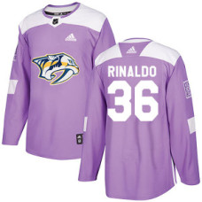 #36 Zac Rinaldo Authentic Fights Cancer Practice Purple Jersey