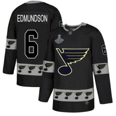 #6 Joel Edmundson Black Authentic Team Logo Fashion Stanley Cup Champions Stitched Hockey Jersey