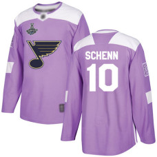 #10 Brayden Schenn Purple Authentic Fights Cancer Stanley Cup Champions Stitched Hockey Jersey