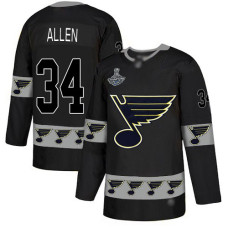 #34 Jake Allen Black Authentic Team Logo Fashion Stanley Cup Champions Stitched Hockey Jersey