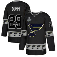 #29 Vince Dunn Black Authentic Team Logo Fashion Stanley Cup Champions Stitched Hockey Jersey