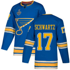 #17 Jaden Schwartz Blue Alternate Authentic 2019 Stanley Cup Final Bound Stitched Hockey Jersey