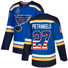 #27 Alex Pietrangelo Blue Home Authentic USA Flag 2019 Stanley Cup Final Bound Stitched Hockey Jersey