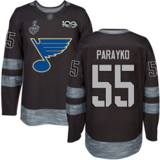 #55 Colton Parayko Black 1917-2017 100th Anniversary 2019 Stanley Cup Final Bound Stitched Hockey Jersey