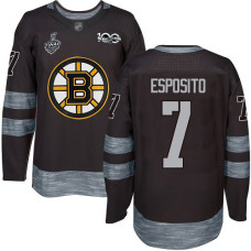 #7 Phil Esposito Black 1917-2017 100th Anniversary 2019 Stanley Cup Final Bound Stitched Hockey Jersey