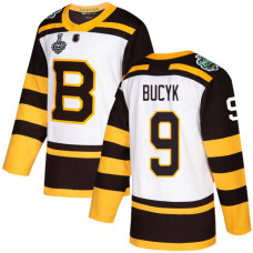 #9 Johnny Bucyk White Authentic 2019 Winter Classic 2019 Stanley Cup Final Bound Stitched Hockey Jersey