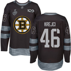 #46 David Krejci Black 1917-2017 100th Anniversary 2019 Stanley Cup Final Bound Stitched Hockey Jersey