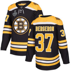 #37 Patrice Bergeron Black Home Authentic 2019 Stanley Cup Final Bound Stitched Hockey Jersey