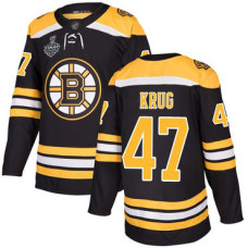 #47 Torey Krug Black Home Authentic 2019 Stanley Cup Final Bound Stitched Hockey Jersey