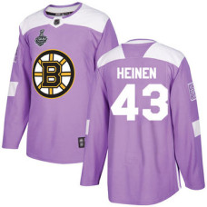 #43 Danton Heinen Purple Authentic Fights Cancer 2019 Stanley Cup Final Bound Stitched Hockey Jersey
