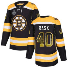 #40 Tuukka Rask Black Home Authentic Drift Fashion 2019 Stanley Cup Final Bound Stitched Hockey Jersey