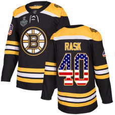 #40 Tuukka Rask Black Home Authentic USA Flag 2019 Stanley Cup Final Bound Stitched Hockey Jersey
