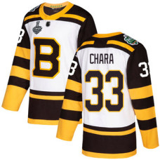 #33 Zdeno Chara White Authentic 2019 Winter Classic 2019 Stanley Cup Final Bound Stitched Hockey Jersey
