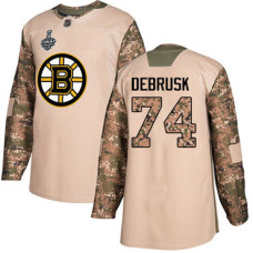 #74 Jake DeBrusk Camo Authentic 2017 Veterans Day 2019 Stanley Cup Final Bound Stitched Hockey Jersey