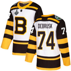#74 Jake DeBrusk White Authentic 2019 Winter Classic 2019 Stanley Cup Final Bound Stitched Hockey Jersey