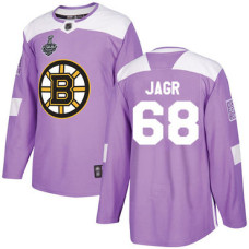 #68 Jaromir Jagr Purple Authentic Fights Cancer 2019 Stanley Cup Final Bound Stitched Hockey Jersey