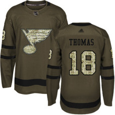 #18 Robert Thomas Green Salute to Service Stitched Hockey Jersey