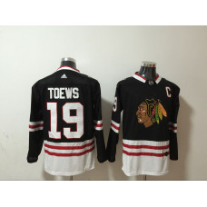 #19 Jonathan Toews NEW Black Stitched Jersey