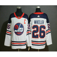 #26 Blake Wheeler White Breakaway Heritage Stitched Jersey