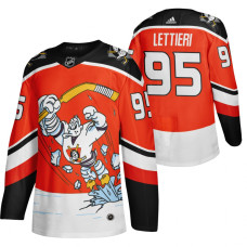 #95 Vinni Lettieri Red 2020-21 Reverse Retro Alternate Jersey