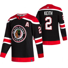 #2 Duncan Keith Black 2020-21 Reverse Retro Alternate Jersey