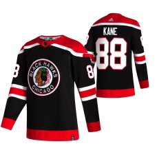 #88 Patrick Kane Black 2020-21 Reverse Retro Alternate Jersey