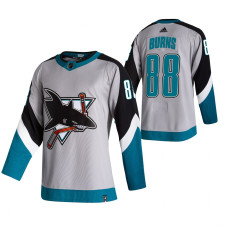 #88 Brent Burns Grey 2020-21 Reverse Retro Alternate Jersey