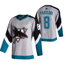 #8 Joe Pavelski Grey 2020-21 Reverse Retro Alternate Jersey