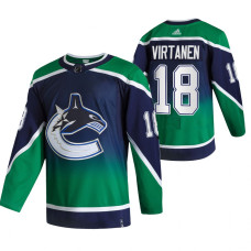 #18 Jake Virtanen Green 2020-21 Reverse Retro Alternate Jersey