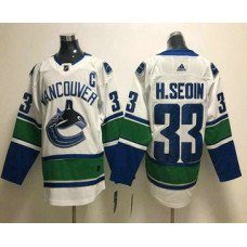 #33 Henrik Sedin White 2017-2018 Hockey Stitched Jersey