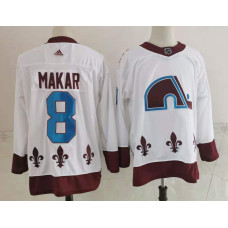 #8 Cale Makar White 2021 Retro Stitched Jersey