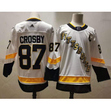 #87 Sidney Crosby White 2020-21 Stitched Jersey