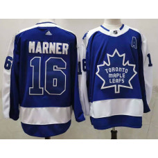 #16 Mitchell Marner Royal Blue With A Patch 2021 Retro Stitched Jersey