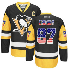 Sidney Crosby #87 Black/Gold National Flag Fashion Jersey