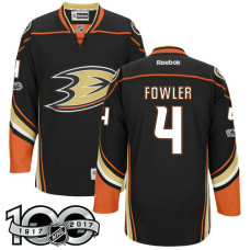 #4 Cam Fowler Black 2017 Anniversary Patch Jersey