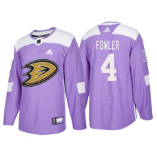 #4 Cam Fowler Purple Hockey Fights Cancer Authentic Jersey