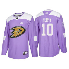 #10 Corey Perry Purple Hockey Fights Cancer Authentic Jersey