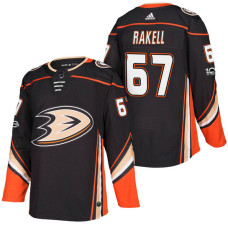 #67 Rickard Rakell Black 2018 New Season Home Authentic Jersey With Anniversary Patch