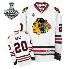 Brandon Saad #20 White 2015 Stanley Cup Away Jersey