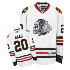 Brandon Saad #20 White White Skull Jersey