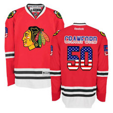 Corey Crawford #50 Red USA Flag Fashion Jersey