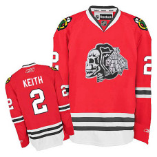 Duncan Keith #2 Red White Skull Jersey